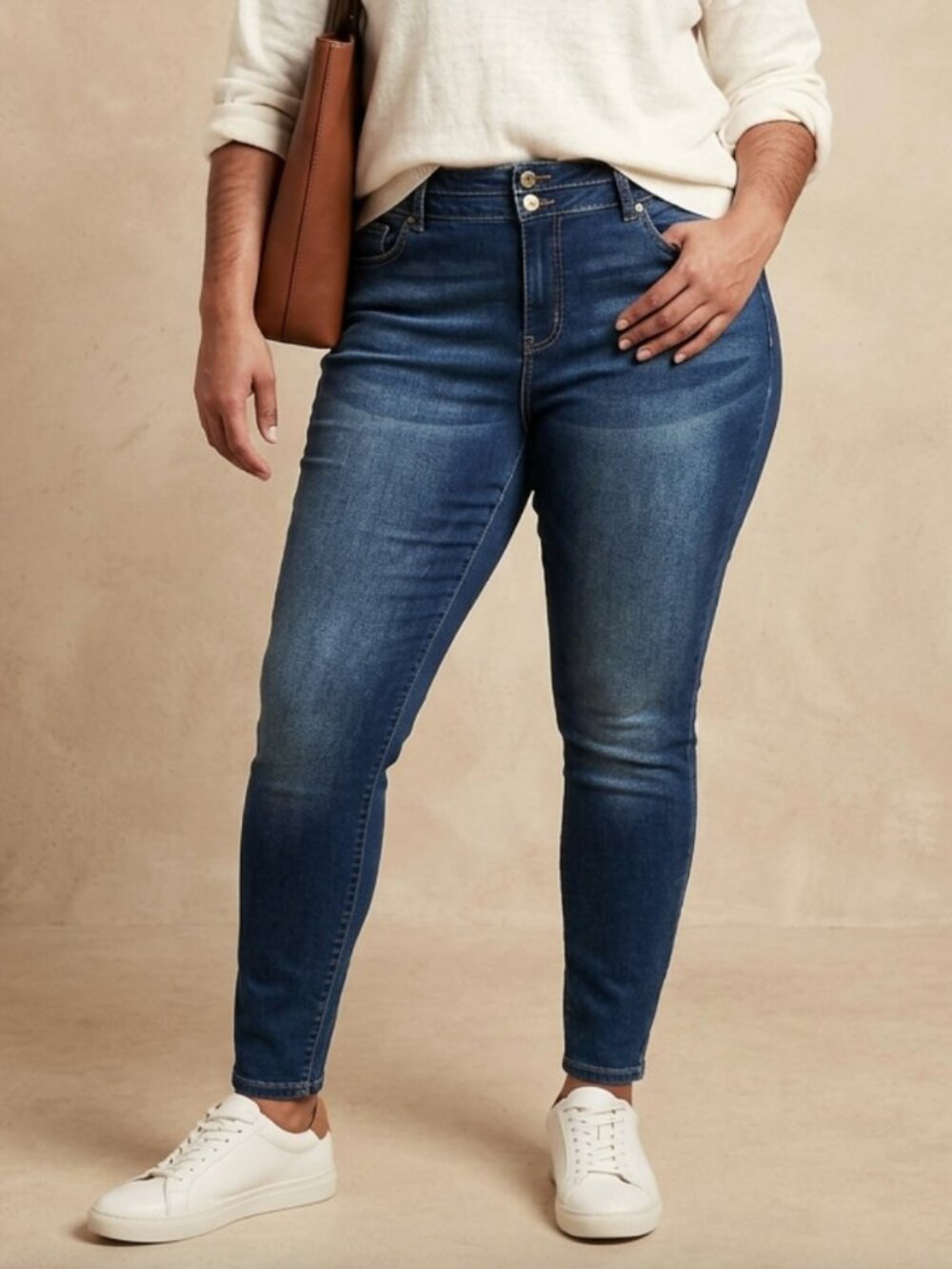 MAURICES | M Jeans Blue Mid-Rise Jeggings Skinny Denim Jeans Sz 24W